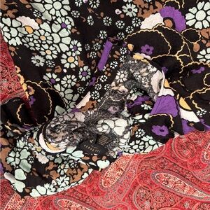 Ted Baker London Multicolor Floral and Paisley Scarf